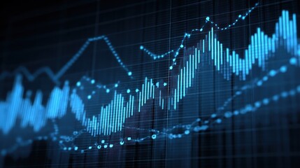 Abstract financial data analysis chart