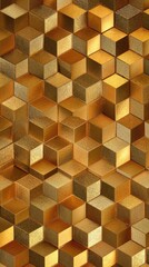 Obraz premium Abstract golden cube pattern background design for modern aesthetics