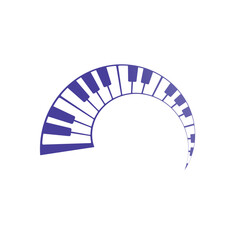 Keyboard piano vector Musical instrument illustration design