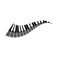 Keyboard piano vector Musical instrument illustration design