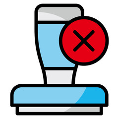 Fototapeta premium Rejected Stamp Icon Element For Design