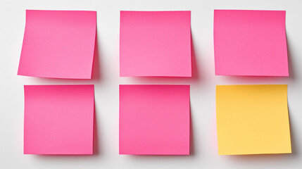 Fototapeta premium Sticky Note Post It Board Office. Business people meeting at office and use post it notes to share idea. Brainstorming concept. Sticky note on glass wall or blackboard. Set of colorful blank notes.