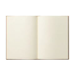Open notebook isolated on transparent background