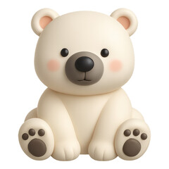 Winter Wonderland Polar Bear Decoration - Cartoon Festive PNG