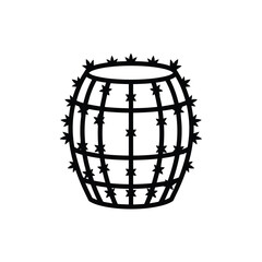 Stylized cactus barrel icon with sharp spikes and grid pattern