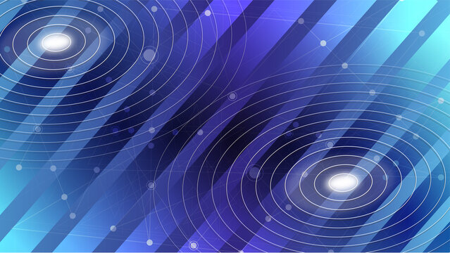 Digital technology and big data analysis background. Abstract technology background with glowing star pattern, digital science design concept, and energy network illustration. A beautiful macro image.