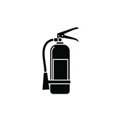 Fire extinguisher safety equipment icon, emergency symbol vector.