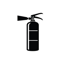 Fire extinguisher safety icon, emergency equipment symbol vector