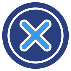 Obraz premium Cross Mark Icon Element For Design