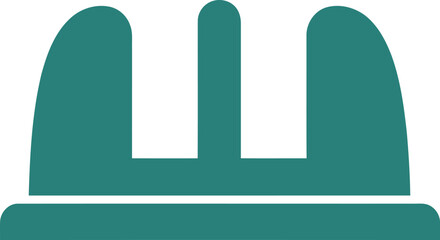Modern teal hard hat icon