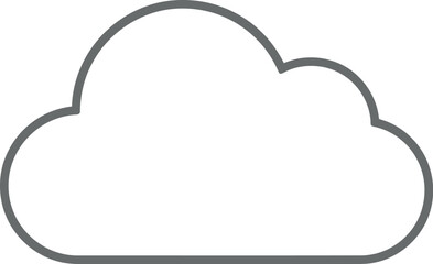 Simple cloud outline icon