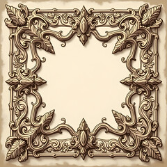 Ornate vintage frame with floral decoration