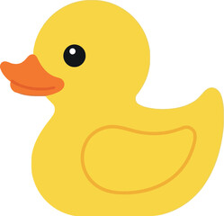 Cute yellow rubber duck bath toy