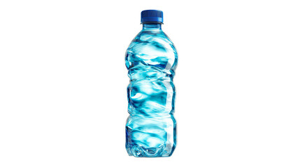 Plastic water bottle isolated on white background