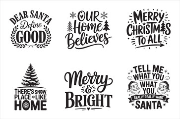 Festive christmas lettering designs and quotes for holiday celebrations