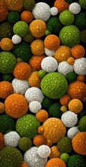 Abstract texture of colorful spheres pattern for design background