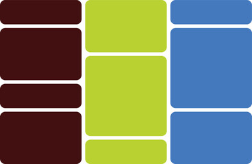 Modern bento grid layout design Abstract colorful geometric shapes flat vector illustration for modern