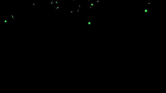 green particles motion animation rising gently on dark backdrop with elegant fade-out.