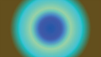 Abstract circular gradient background with soft transitions of blue turquoise yellow and brown colors