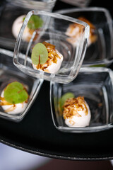 Restaurant snacks on the buffet table
