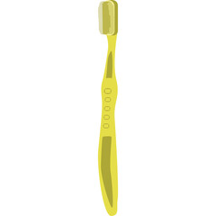 A Simple Yellow Toothbrush With A Transparent Background Ideal For Dental Hygiene Concepts And Health Care Graphics