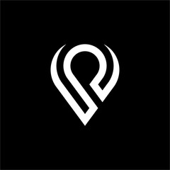 An elegant and dynamic "P" pin logo. Ideal for modern brands requiring location-based identity, such as mapping software or delivery services.