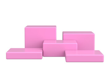 Modern Product Podium. 3D Backdrop. 3D illustration.