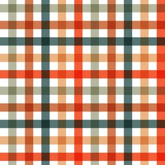 Seamless Gingham Check Pattern in Autumn Colors