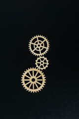 Gear concept on black background