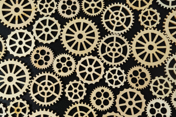 Gear concept on black background