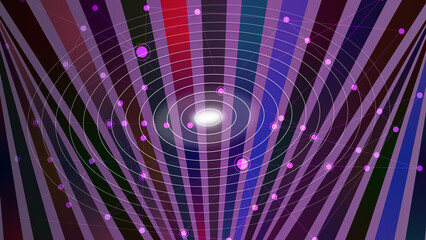 Digital technology and big data analysis background. Abstract technology background with glowing star pattern, digital science design concept, and energy network illustration. A beautiful macro image.