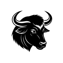 Bold bull head vector illustration symbolizing strength and power