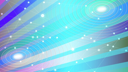 Digital technology and big data analysis background. Abstract technology background with glowing star pattern, digital science design concept, and energy network illustration. A beautiful macro image.