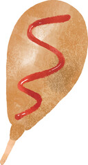 アメリカンドッグのイラスト