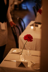 Decorating the atmospheric holidays with fresh flowers