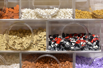 Naklejka premium Multicolored Lego blocks