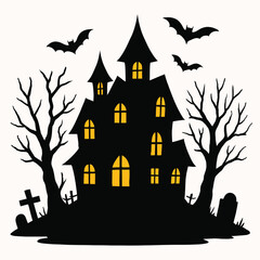 spooky halloween house