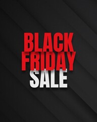 Red Black and White Bold Black Friday Sale Instagram Post 