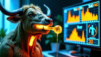 Artistic presentation of mythological biomedical scenes