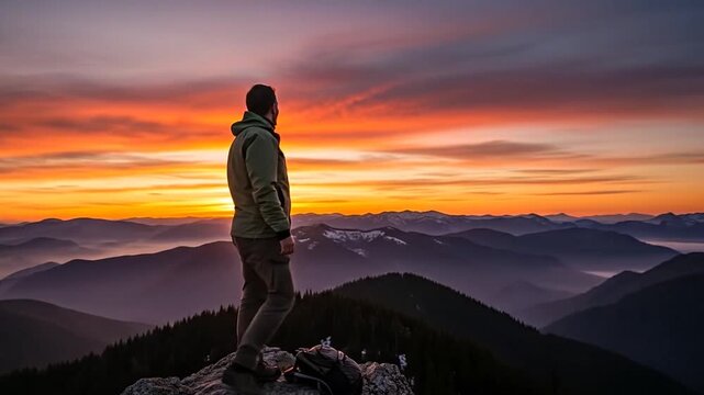 Achieve peak success with this motivational scene of triumph and career fulfillment