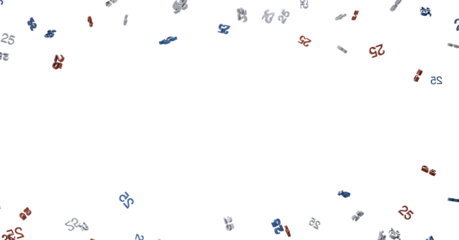 Abstract background featuring the number 25 scattered on a white background, perfect for presentations or as a backdrop for various design proje