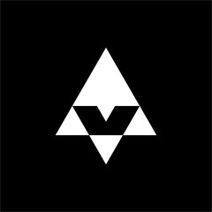 A bold, geometric logo with the letters "AV" or "VA" in negative space. Ideal for architectural firms, high-tech startups, or professional engineering brands.