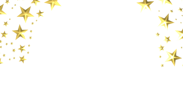 Sparkling golden stars against a white background perfect for celebrations, holidays or any design requiring a touch of elegance. Ideal for back