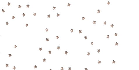 Festive star confetti on a white background, perfect for adding a touch of elegance to any design. Ideal for celebrations, parties, and special