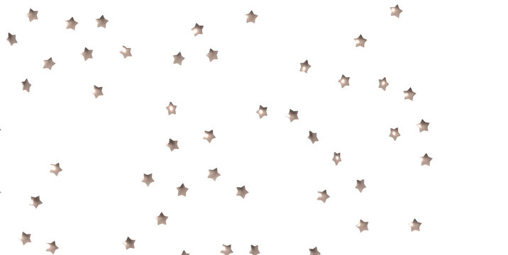 Festive star confetti on a white background, perfect for adding a touch of elegance to any design. Ideal for celebrations, parties, and special