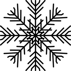 Snowflake snow freeze winter thin line outline icon. Snowflakes thin line icon set. Snowflake Simple illustration