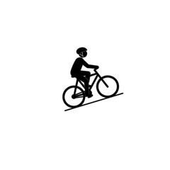 Fototapeta premium Uphill cycling silhouette
