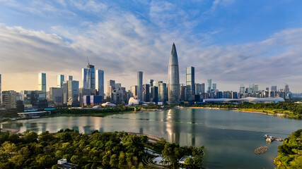 Naklejka premium panoramic view of Shenzhen