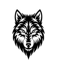 Dangerous Wolf Face Vector Icon for Logo, Sticker, or Emblem Design