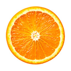 Close-up of a halved citrus fruit, showing vibrant segments against a black backdrop